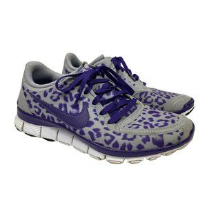 nike grey and purple leopard running shoes Athletic women’s size 7